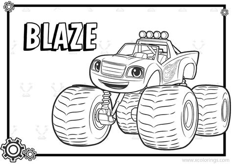 Monster Truck Blaze Coloring Pages XColorings