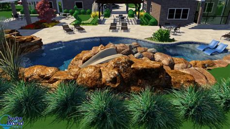 Freeform Gunite Pool With Grotto And Slide Video Presentation Youtube