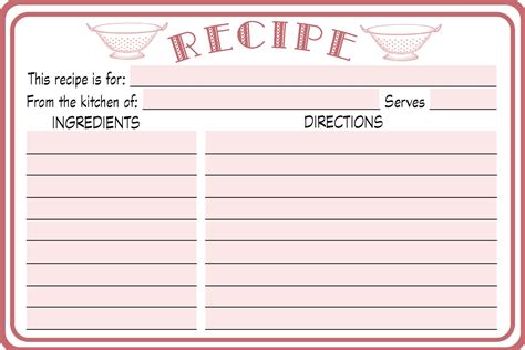 Bountiful Heirlooms: Free Printables: Recipe Cards and Desk Notes