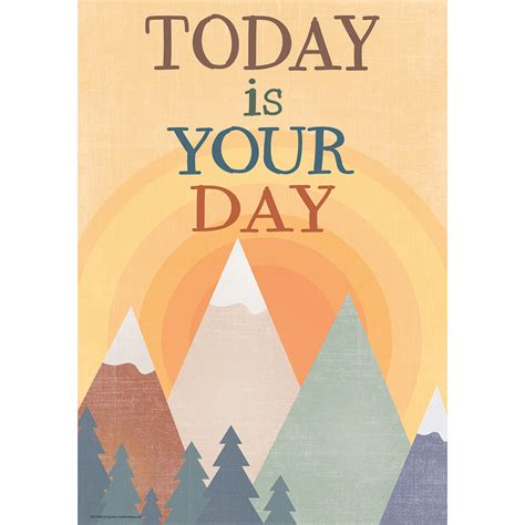 Today Is Your Day Positive Poster Inspiring Young Minds To Learn