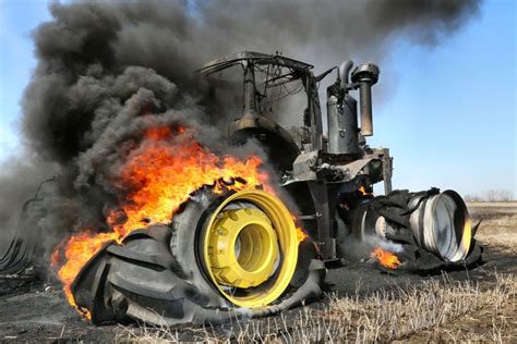 Fire Destroys Tractor Sasktodayca