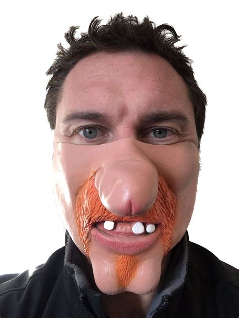 Masque Demi Visage Dick Nez Willy Face Pénis Drôle Grand Dents Fantaisie Ebay