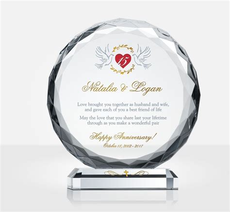 Th Crystal Wedding Anniversary Gifts Th Anniversary Gift