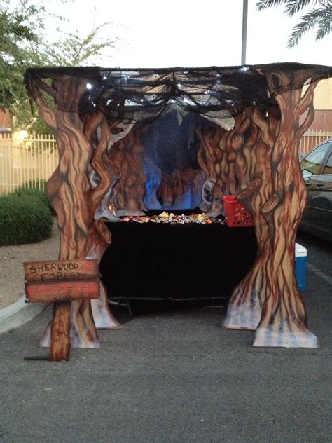 Trunk Or Treat Made With Cardboard And Pvc For The Structure And