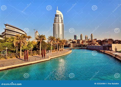 Address Hotel And Lake Burj Dubai Editorial Stock Image Image Of