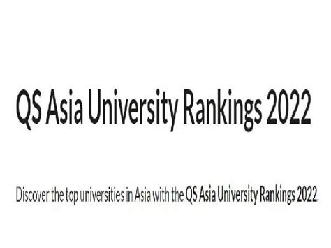 Qs World University Rankings By Subject 2022 Released Qs Top Indian