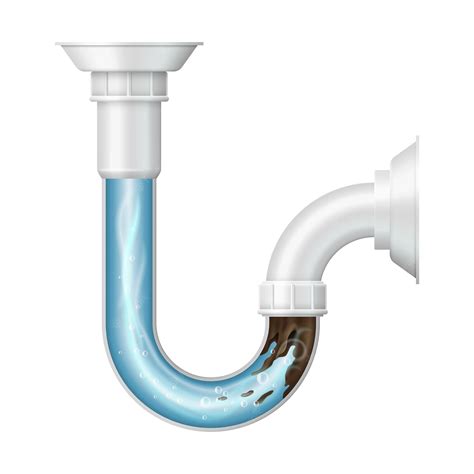 Premium Vector Clogged Drain Pipe In Water Bathroom Piping Realistic Clean Clogged Drain