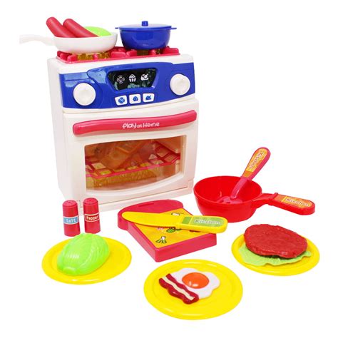 Kids Toy Little Kitchen Mini Oven Set Food Pretend Play Cooking Toys