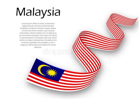 Waving Ribbon Flag Malaysia Stock Illustrations 229 Waving Ribbon