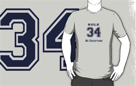 Rule 34 Collegiate Shirt No Exceptions T Shirts