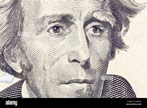 Macro Of Andrew Jackson On The Us Twenty Dollar Bill Stock Photo Alamy