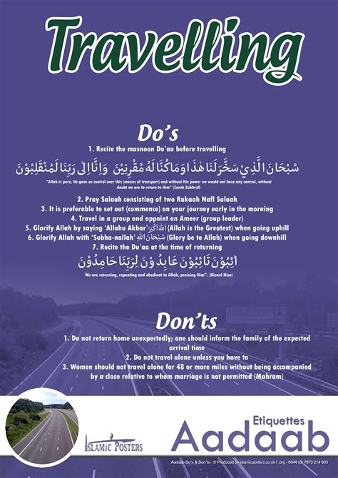 The Aadaab Of Travelling~ Islamic Manners Islam Facts Islamic