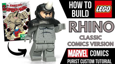 How To Build A Lego Rhino Minifig Marvel Comics Classic Version Youtube