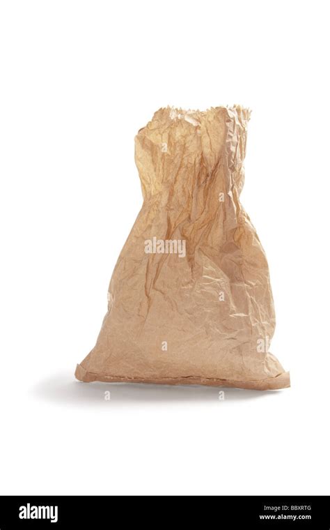 Crumpled Brown Paper Bag Stock Photo Alamy