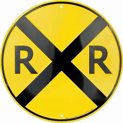 Railroad Crossing Rxr Warning Metal Round Aluminum