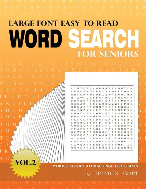 Large Font Easy To Read Word Search For Seniors Volume 2 Word Searches