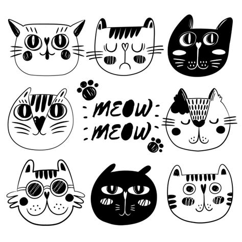 Find & download the most popular cat face vectors on freepik free for commercial use high quality images made for creative projects. Cat face collection | Free Vector