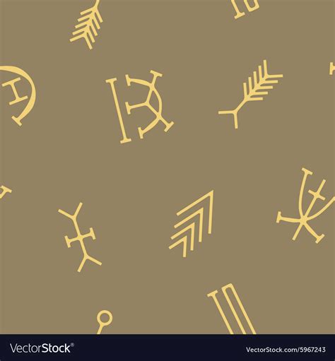 Seamless Background With Nsibidi Symbols Vector Image