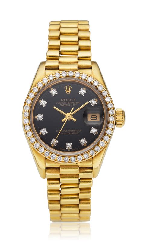 Rolex Ladies Datejust 18k Gold And Diamonds Ref 69138 Christies