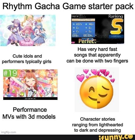 Rhythm Gacha Game Starter Pack Has Very Hard Fast Cute Idols And Songs