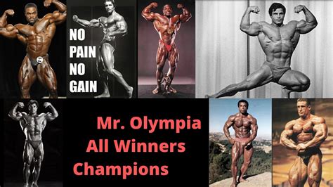 Mr Olympia All Winners Compilation For All Time 1965 2019 Youtube