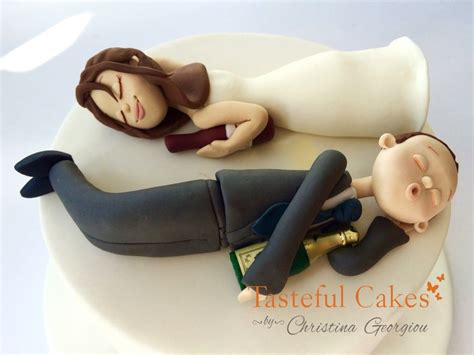 Personalised Fun Drunk Themed Bride And Groom Wedding Cake Topper Tasteful Cakes By Christina