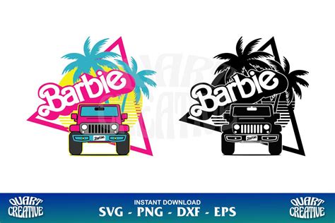 Barbie Jeep Car Svg Gravectory
