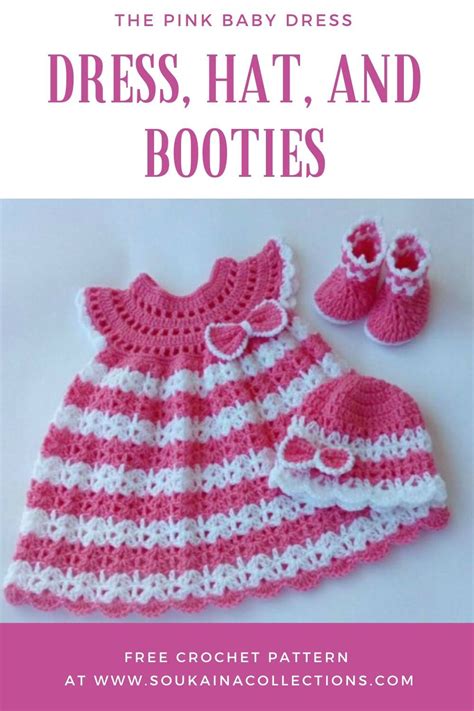 The Pink Crochet Baby Dress Free Pattern For Cute Baby Girls Artofit