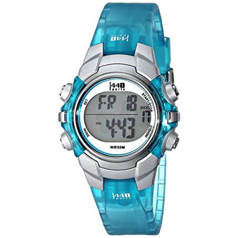timex women s t5k460 1440 sports blue resin digital watch from timex t a b watches