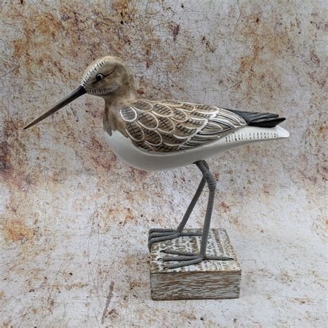 Sandpiper Bird Wooden Mounted Ornament Hand Painted Etsy