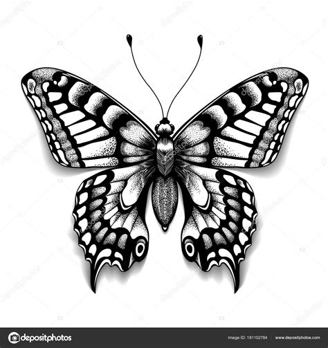 Dibujos: mariposa realista | Tatuaje de mariposa arte diseño y