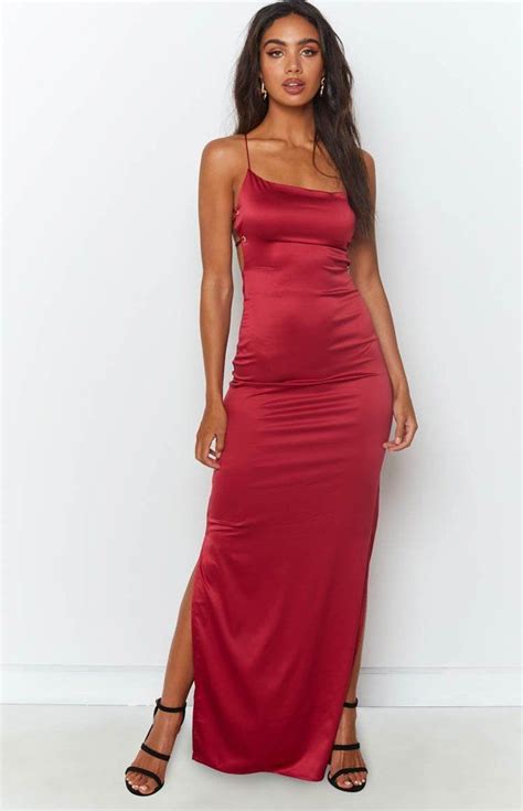 Manhattan Slip Formal Dress Wine Formal Dresses Red Slip Dress Dresses