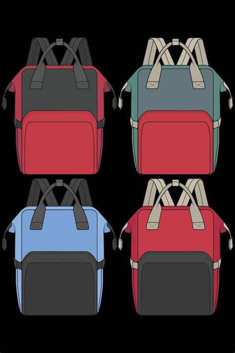 School Rucksack Colorful Backpacks Vector Art Back To School