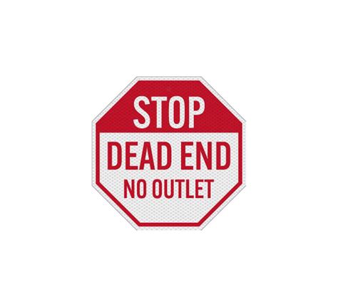 Shop For Stop Dead End Aluminum Sign Diamond Reflective Bannerbuzz