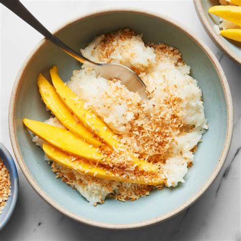 Microwave Coconut Sticky Rice With Mango Coconut Sticky Rice Mango