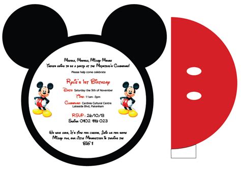 Printable Mickey Mouse Invitation Template Printable Templates