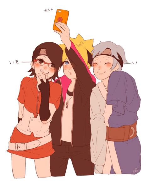 Selfie Cr Ditos Al Artista Anime Naruto Sarada Uchiha Manga