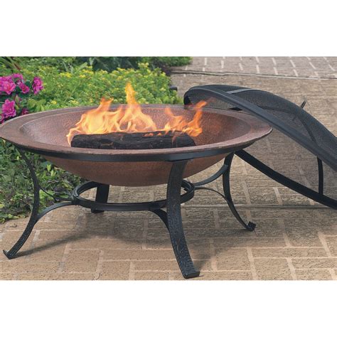 Cobraco Fire Bowl — Copper Includes Embossed Iron Stand Model Fb6132