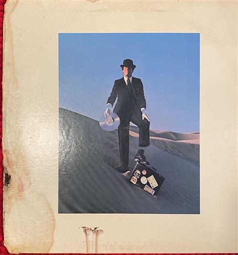 Vintage 1975 Pink Floyd Wish You Were Here Vinyl Album Cover Damaged