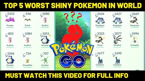 You Never See This Worst Shinies Ever In Pokémon Top 5 Worst Shiny