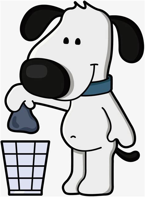 การ์ตูนสุนัขที่ทิ้งขยะ ทิ้งขยะ การ์ตูนสุนัข ถังขยะภาพ Png และ