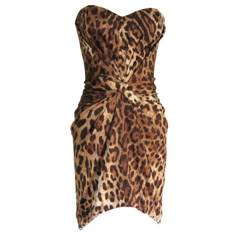 dolce and gabbana silk leopard corset bustier dress for sale at 1stdibs