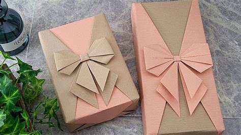 T Packing Rectangular T Wrappingorigami Paper Ribbon Bow