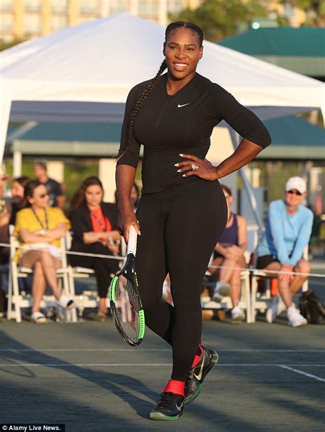Serena Williams Flashes Hint Of Cleavage In Sporty Black Jacket Daily