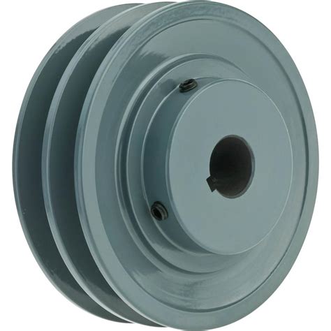 Double V Groove Pulley 4 Pitch Dia 34 Bore At