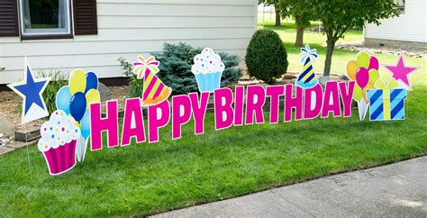 Yard Signs Custom Yard Signs Shindigz Birthday Yard Signs Diy Happy Birthday Yard Signs