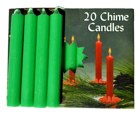 12 Emerald Green Chime Candle 20 Pack Azuregreen