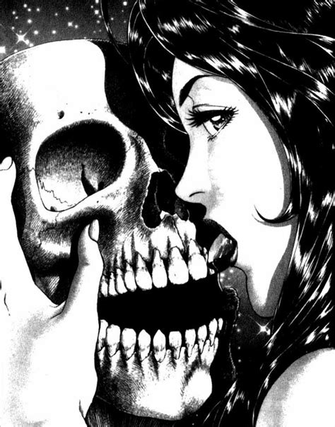 Mitsuko Souma Battle Royale Calaveras Ilustraciones Hasta Que La