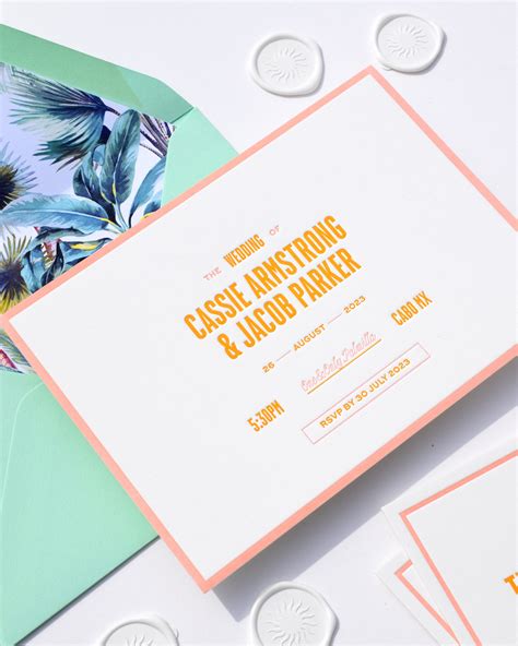 Invitation The Resort Collection — Nicety Studio Foil And Letterpress