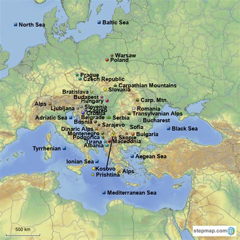 Stepmap Region Eastern Europe Landkarte Für Europe